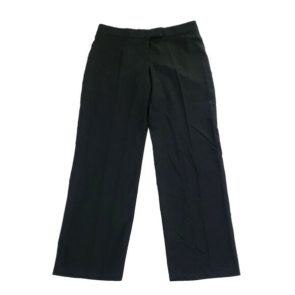 stella mccartney Straight Leg Wool trouser 46 Pants Black Creased Career US 14 - Picture 1 of 13